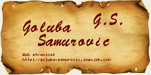 Goluba Samurović vizit kartica